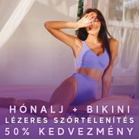 Hónalj + bikini lézeres szőrtelenítés -50% - NŐK